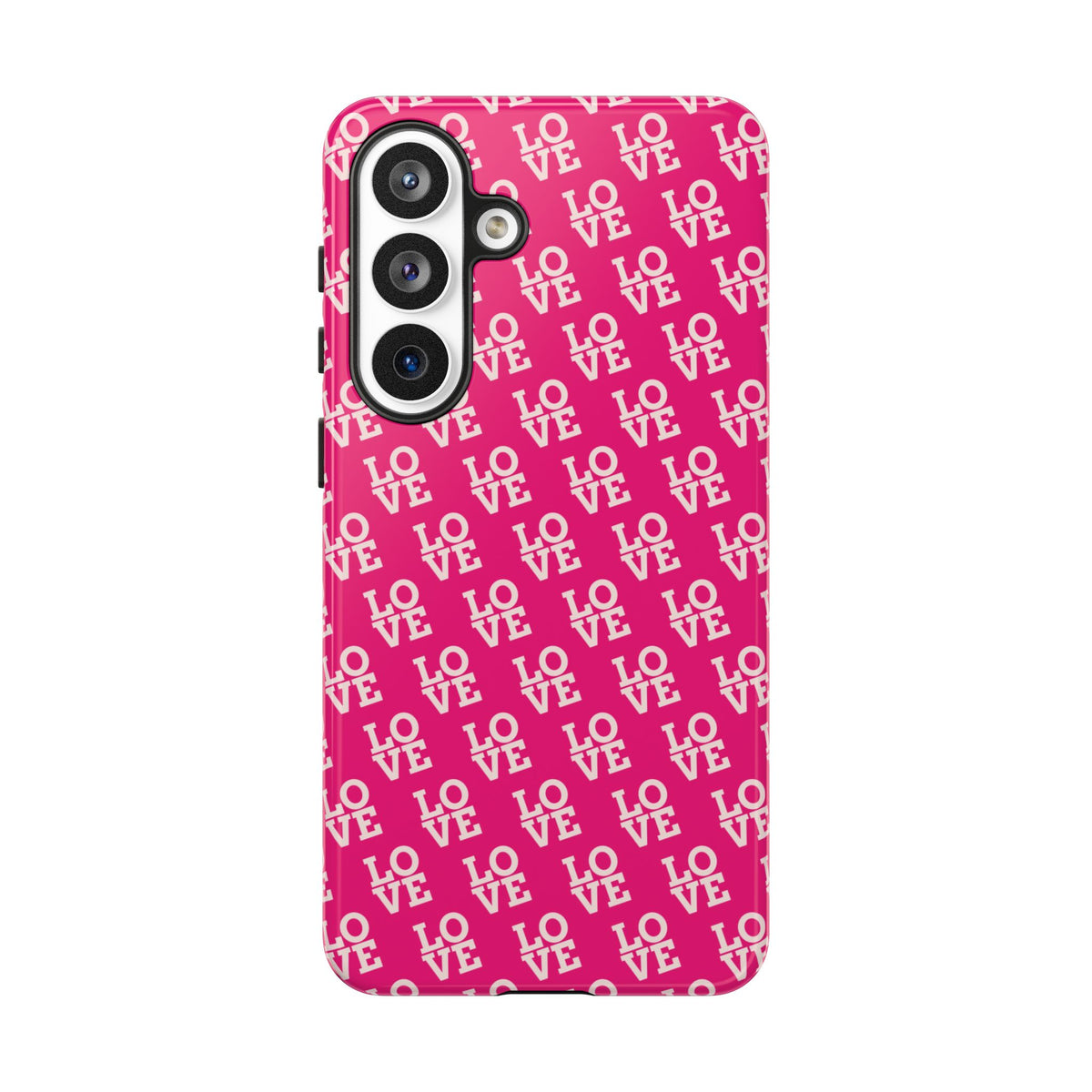 Vibrant Pink LOVE Tough Case iPhone, Galaxy, or Google Pixel