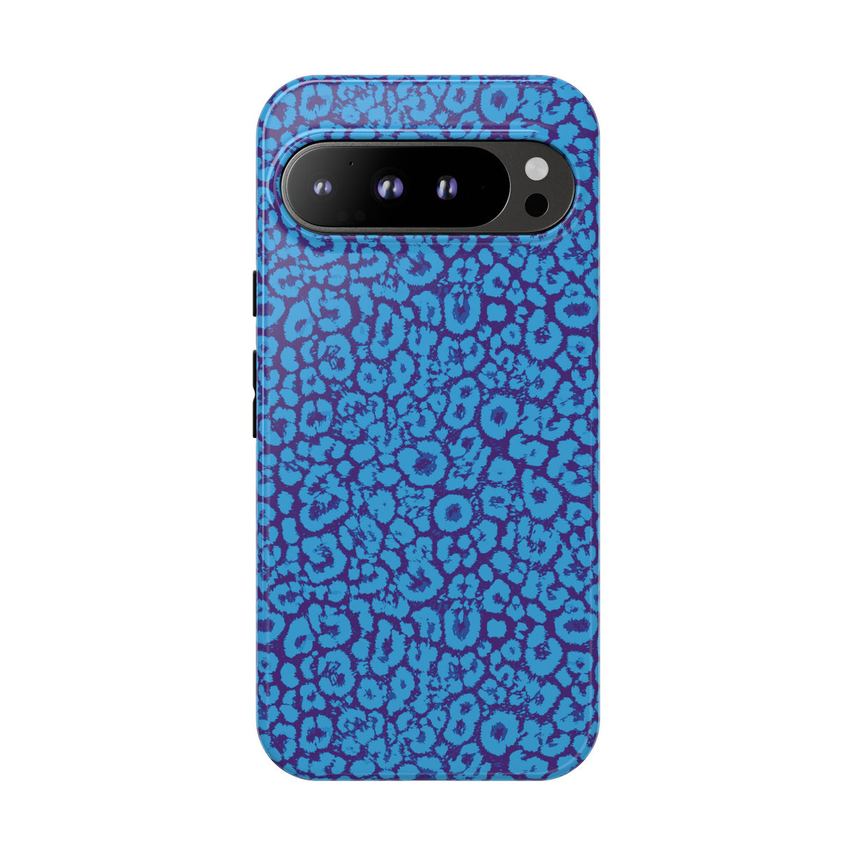 Blue Purple Leopard Tough Phone Case iPhone, Galaxy, or Google Pixel