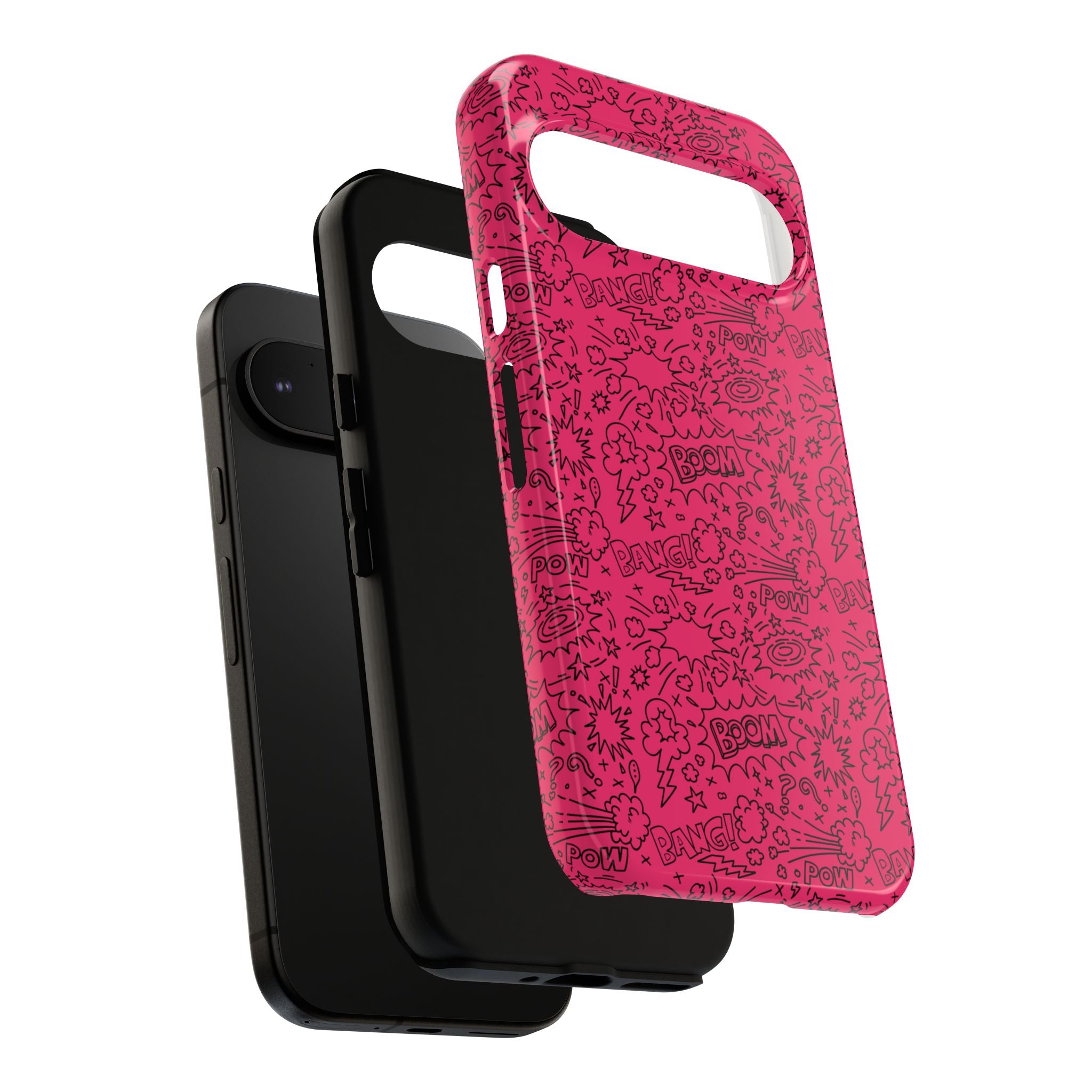 Pink Wow Tough Case for iPhone, Galaxy, or Google Pixel