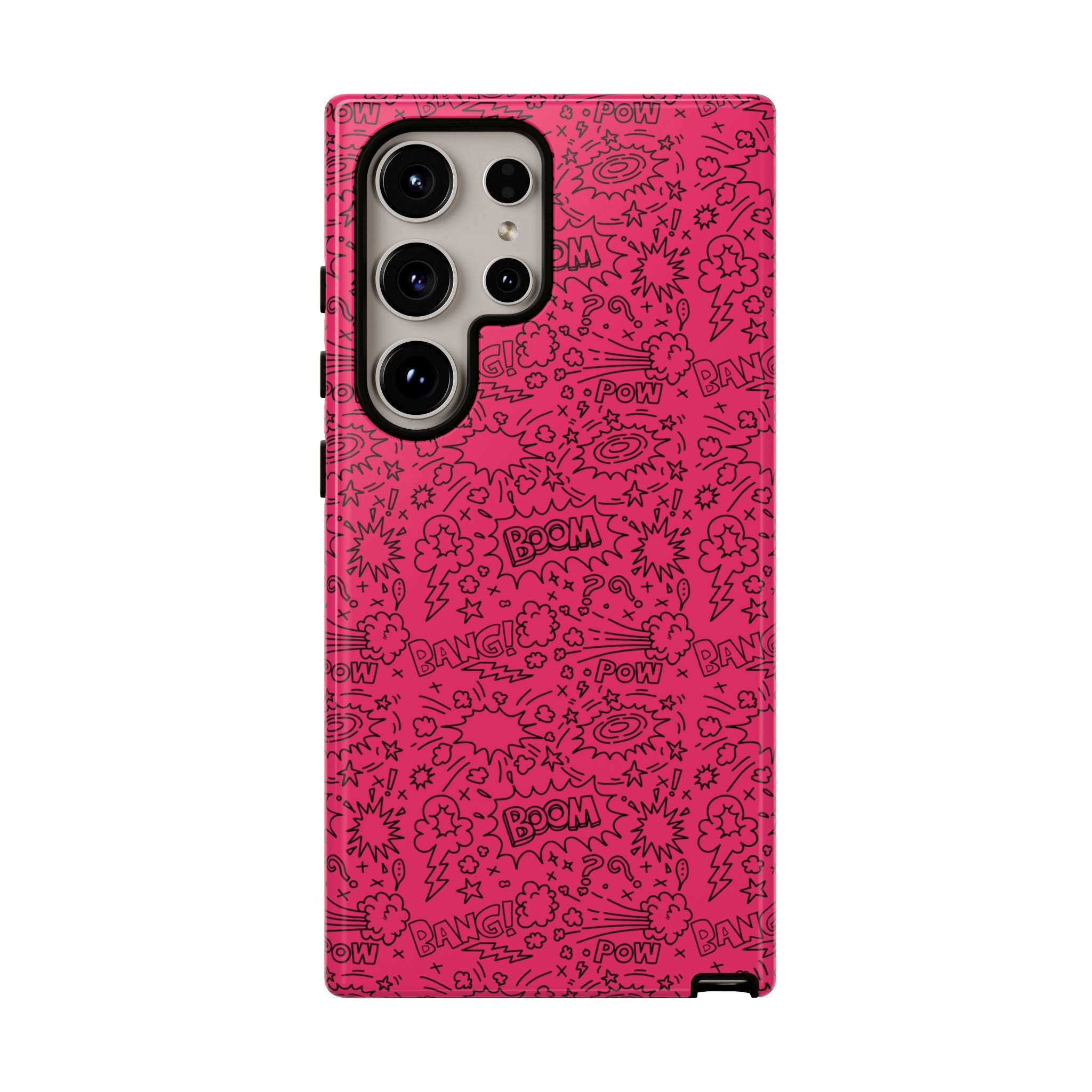 Pink Wow Tough Case for iPhone, Galaxy, or Google Pixel