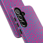 Pink Blue Leopard Tough Phone Case iPhone, Galaxy, or Google Pixel