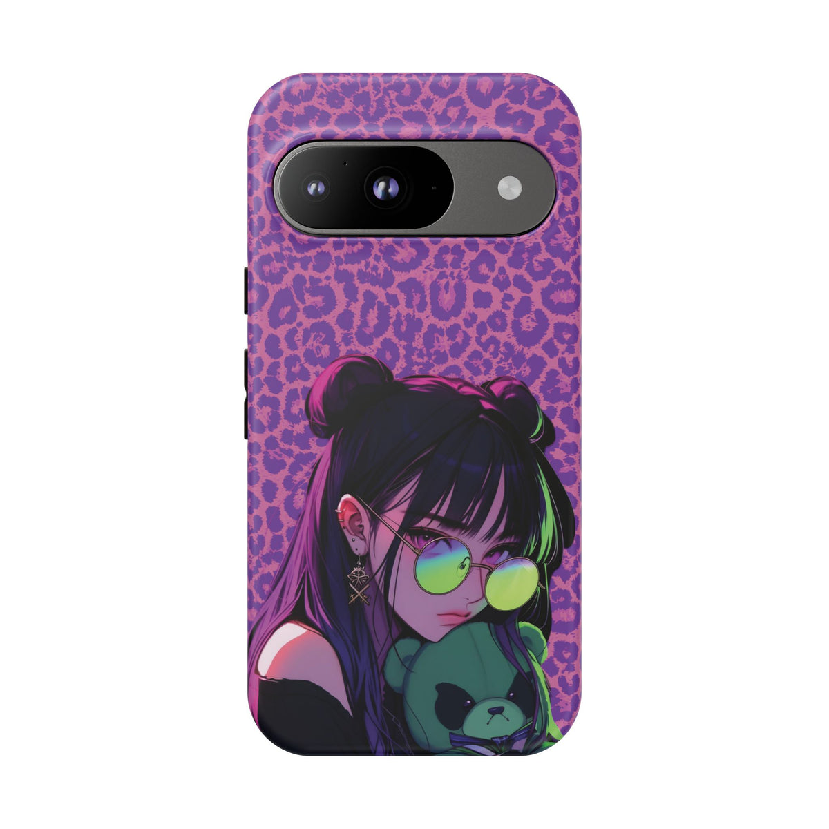 Purple Pink Leopard Kz iPhone, Galaxy and Google Tough Cases