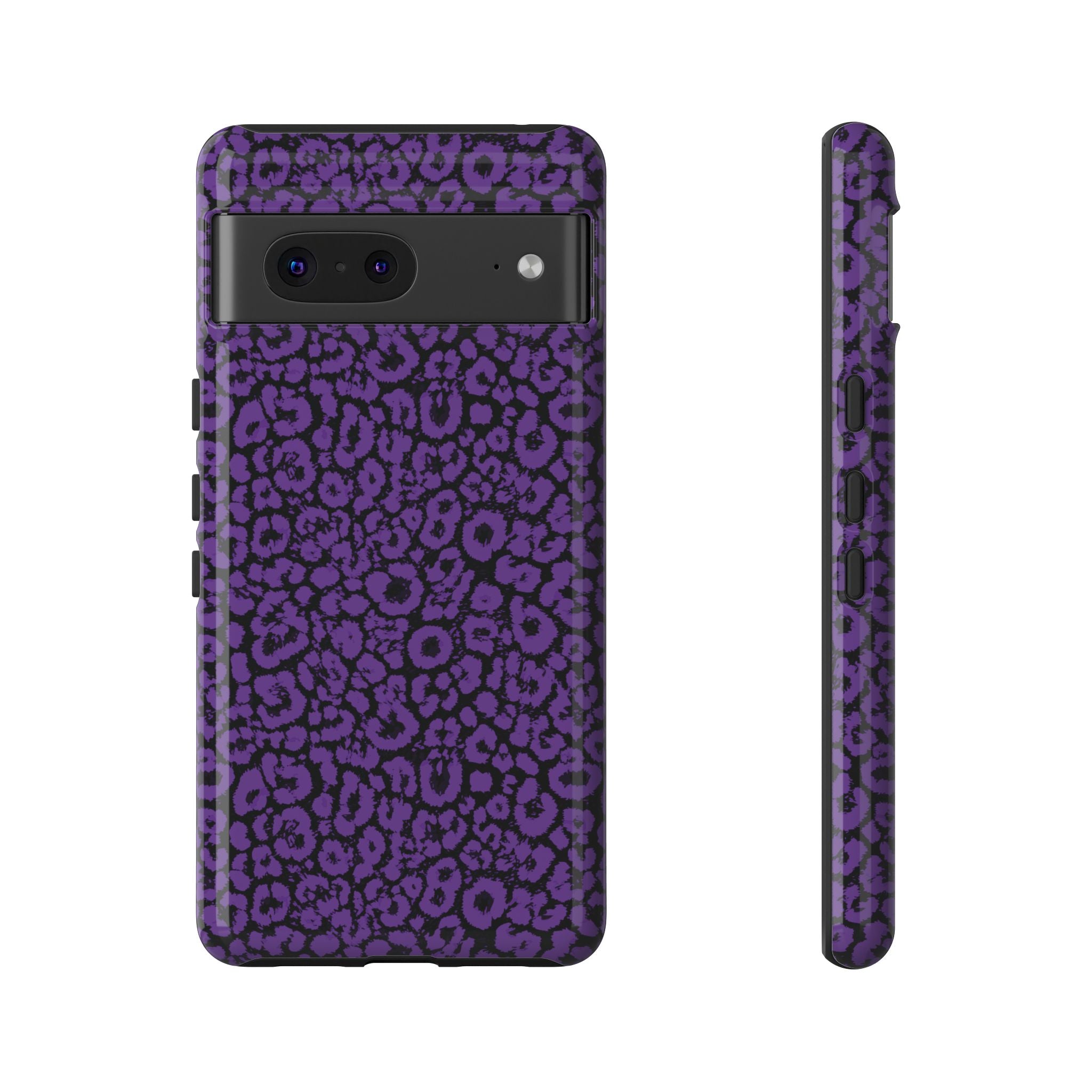 Purple Leopard Tough Case for iPhone, Galaxy or Google Pixel