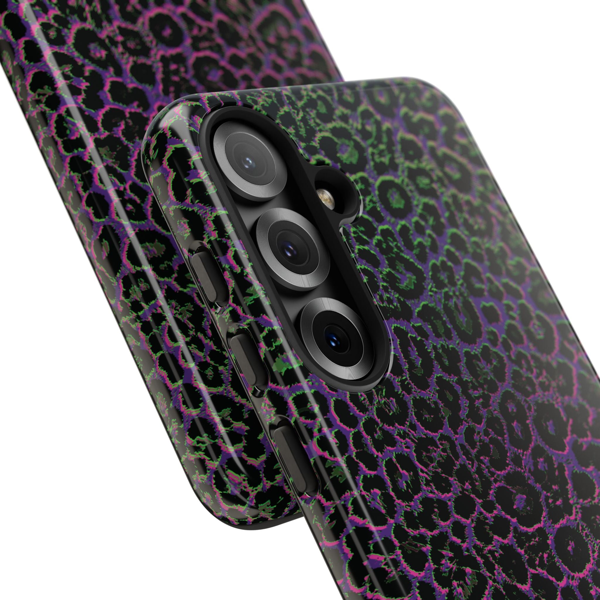 Colorful Leopard Tough Phone Case for iPhone, Galaxy, or Google Pixel