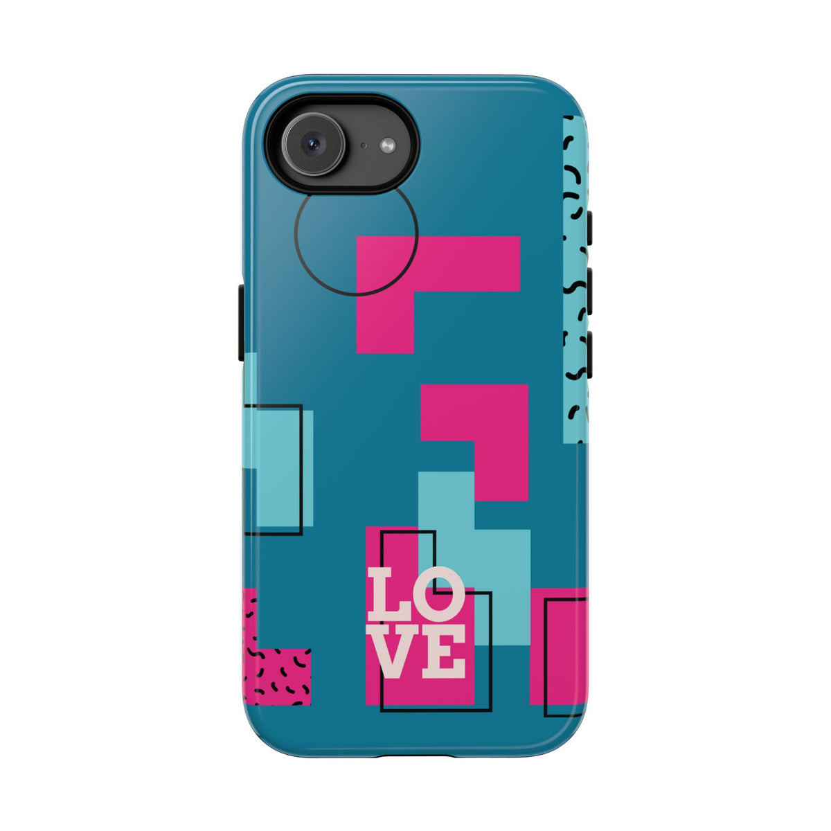 LOVE Teal Green Tough Phone Case for iPhone, Galaxy, or Google Pixel