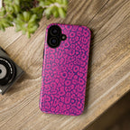 Pink Purple Leopard Tough Phone Case iPhone, Galaxy and Google Pixel