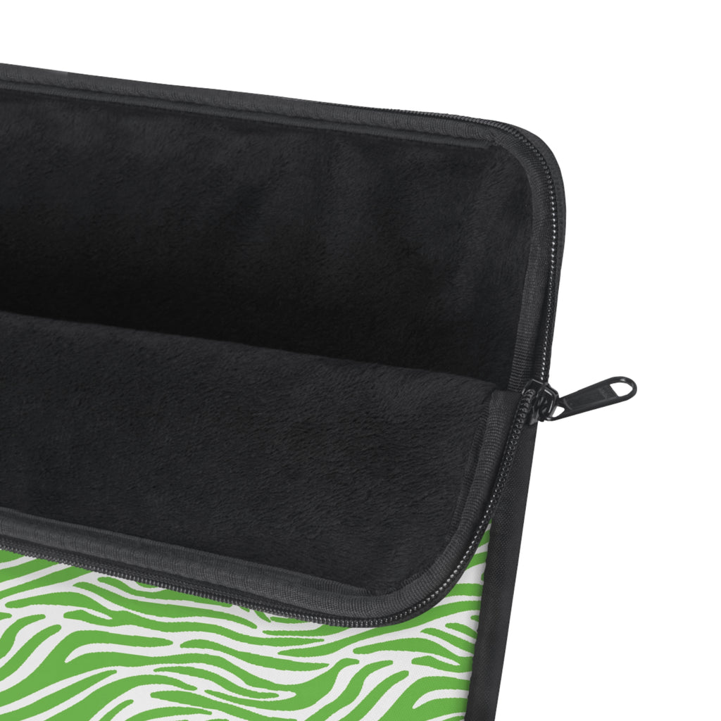 Neon Green Zebra Print 13" Laptop Sleeve