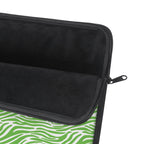 Neon Green Zebra Print 13" Laptop Sleeve