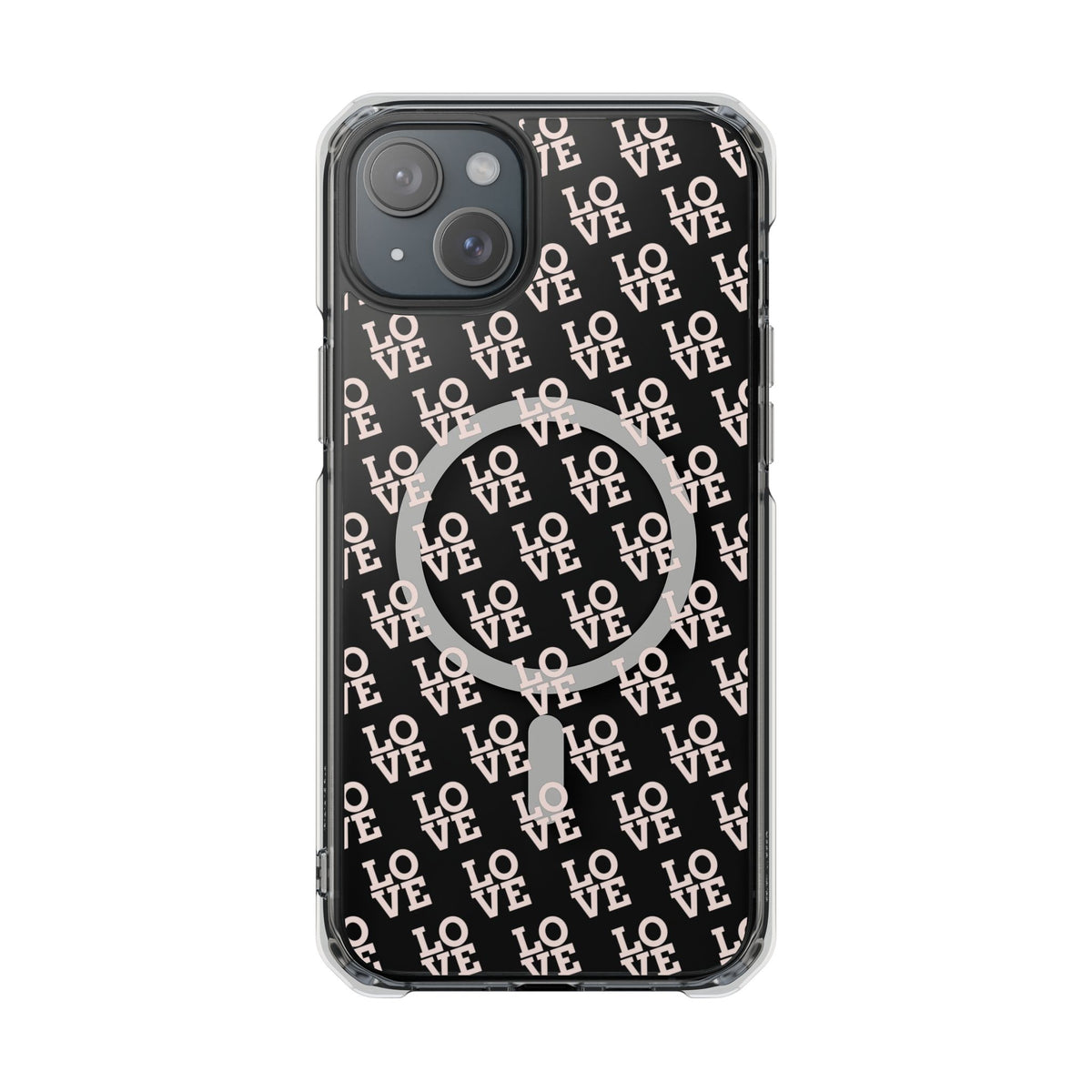 LOVE Magnetic iPhone 14, 15, 16 Series Clear Impact Cases