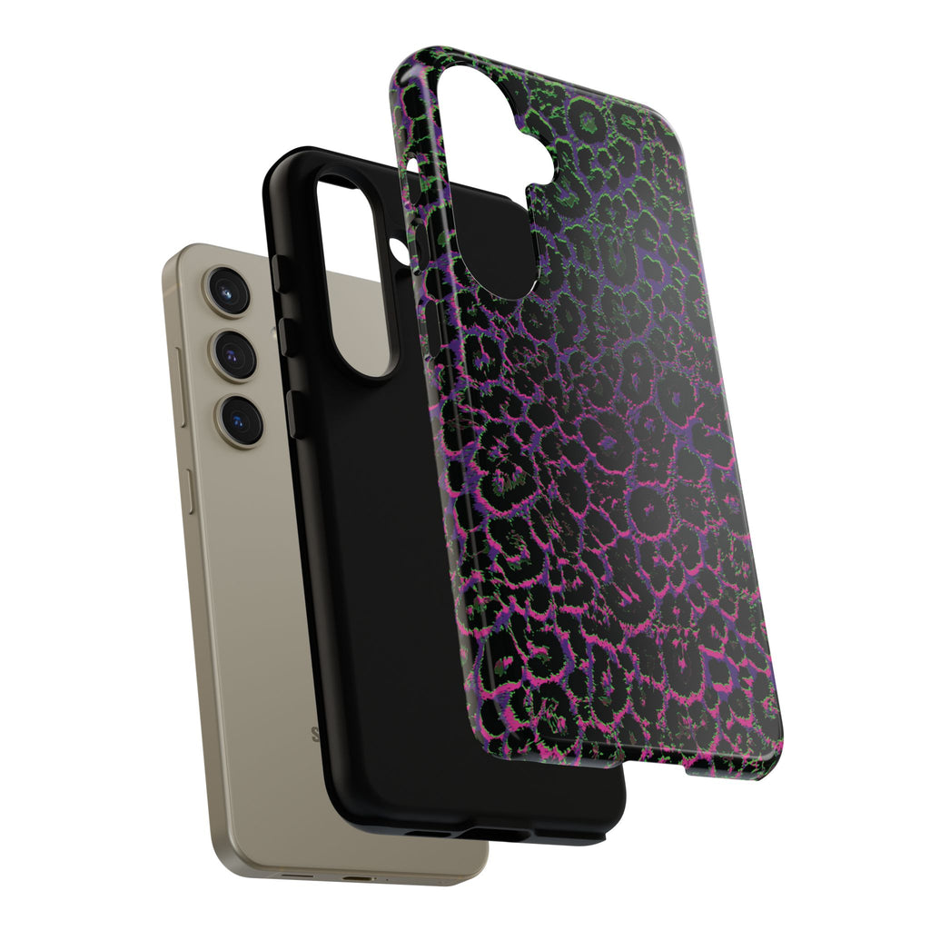 Colorful Leopard Tough Phone Case for iPhone, Galaxy, or Google Pixel