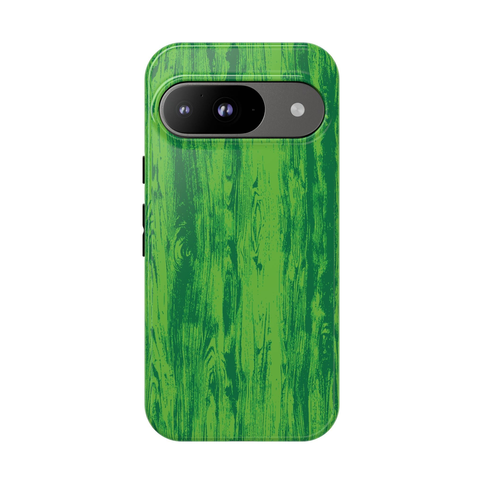 Neon Green Wood Tough Phone Case iPhone, Galaxy, or Google Pixel