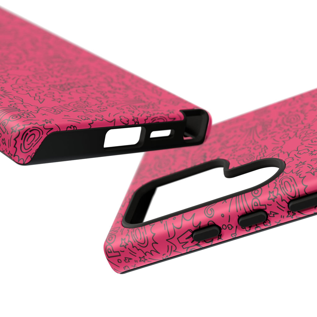 Pink Wow Tough Case for iPhone, Galaxy, or Google Pixel