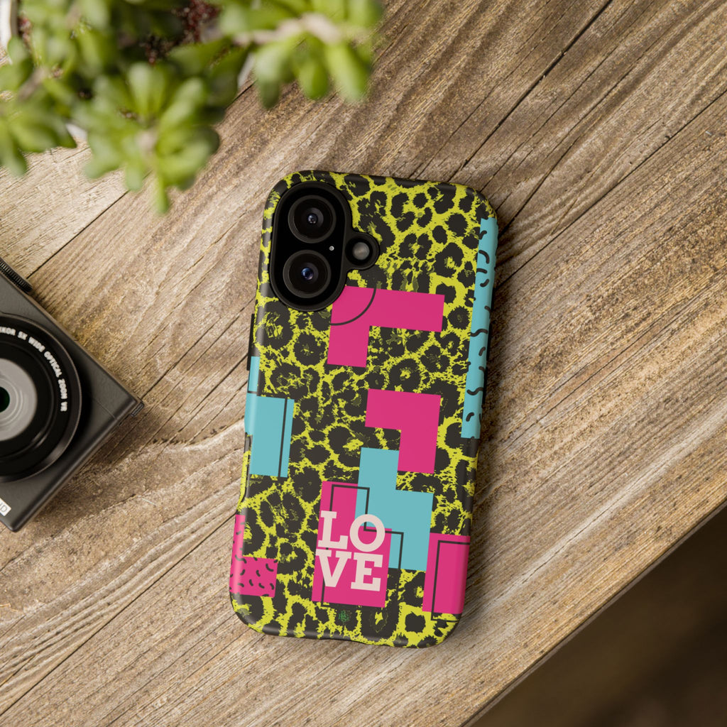 LOVE Neon Yellow RG Phone Case iPhone, Galaxy and Google Tough Cases