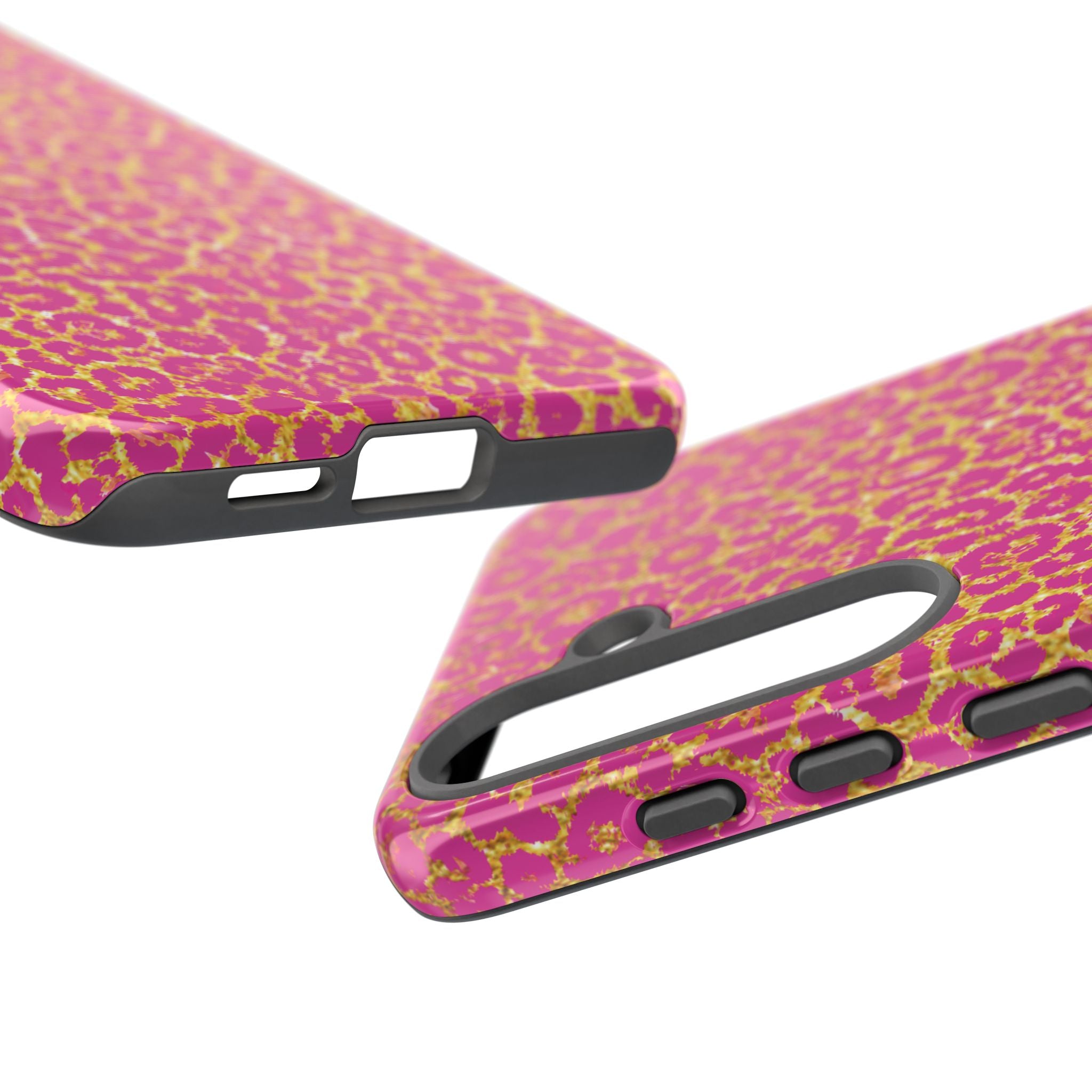 Pink Gold Leopard Tough Case for iPhone, Galaxy, or Google Pixel