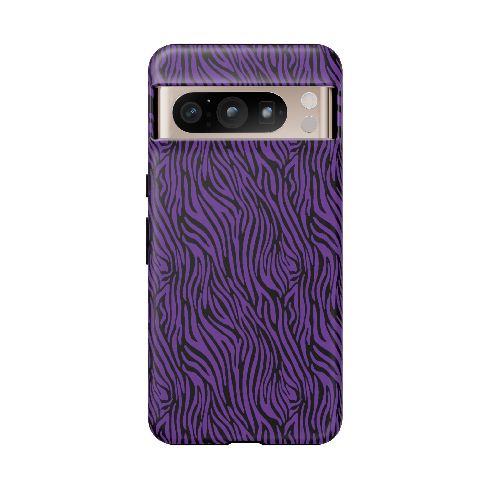 Purple Zebra Tough Phone Case for iPhone, Galaxy, or Google Pixel