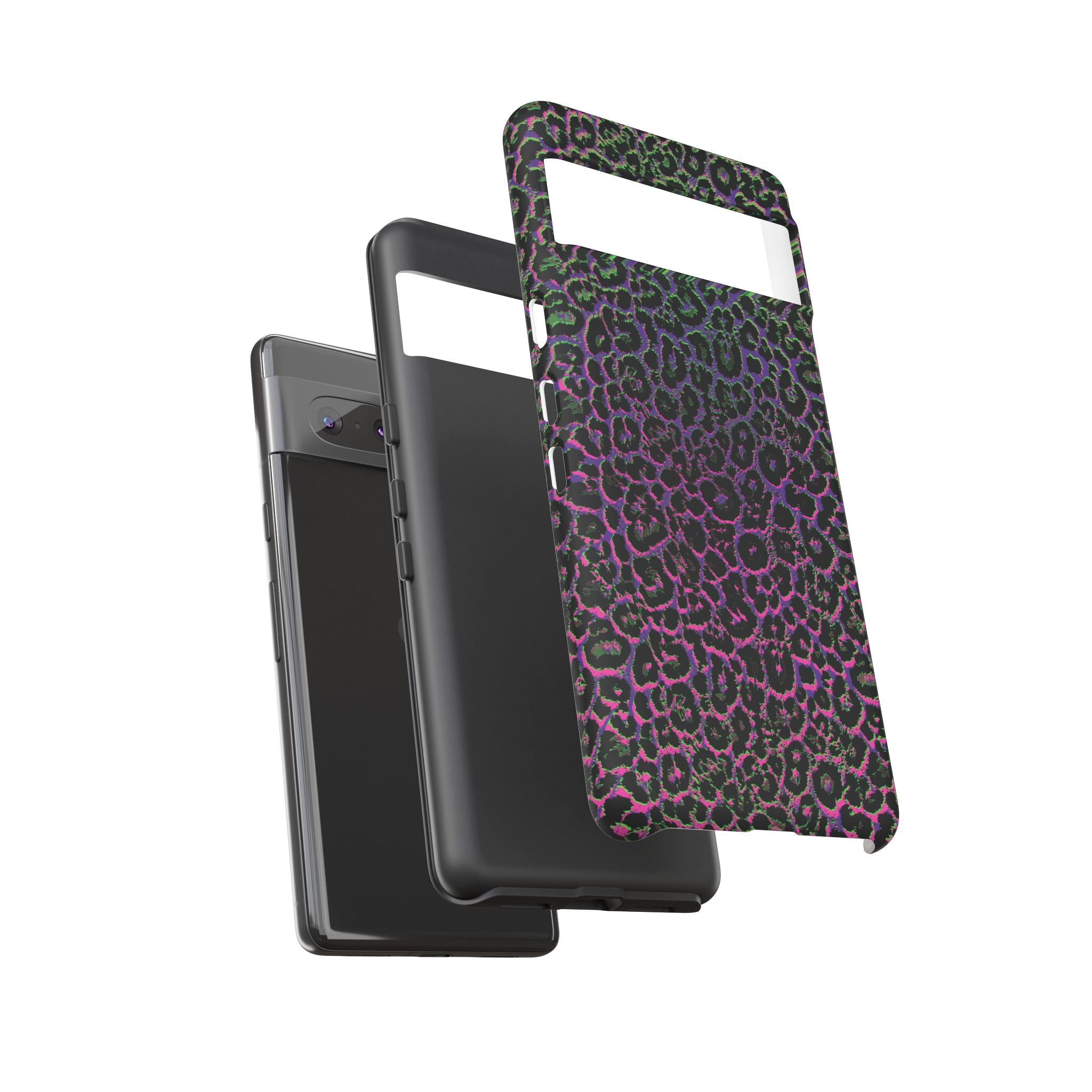 Colorful Leopard Tough Phone Case for iPhone, Galaxy, or Google Pixel