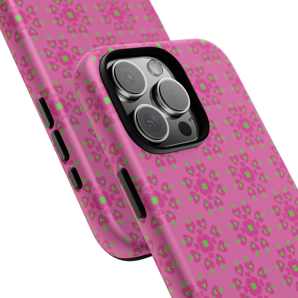 Floresta Heart Pink Tough Phone Case iPhone, Galaxy, or Google Pixel
