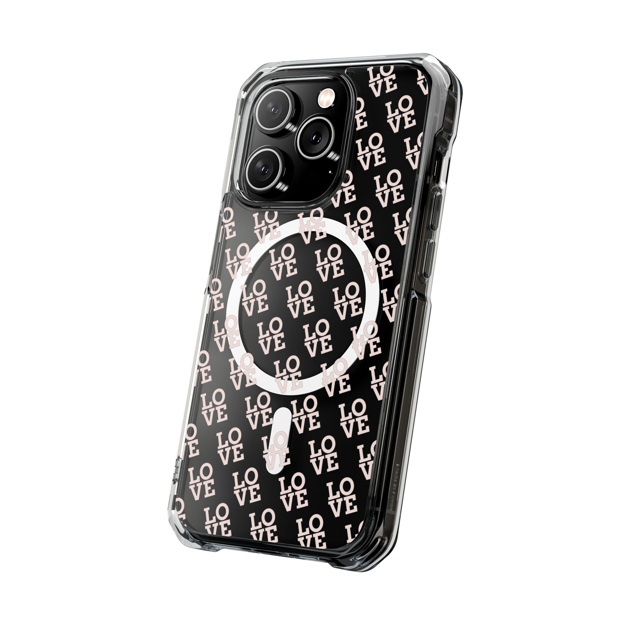 LOVE Magnetic iPhone 14, 15, 16 Series Clear Impact Cases