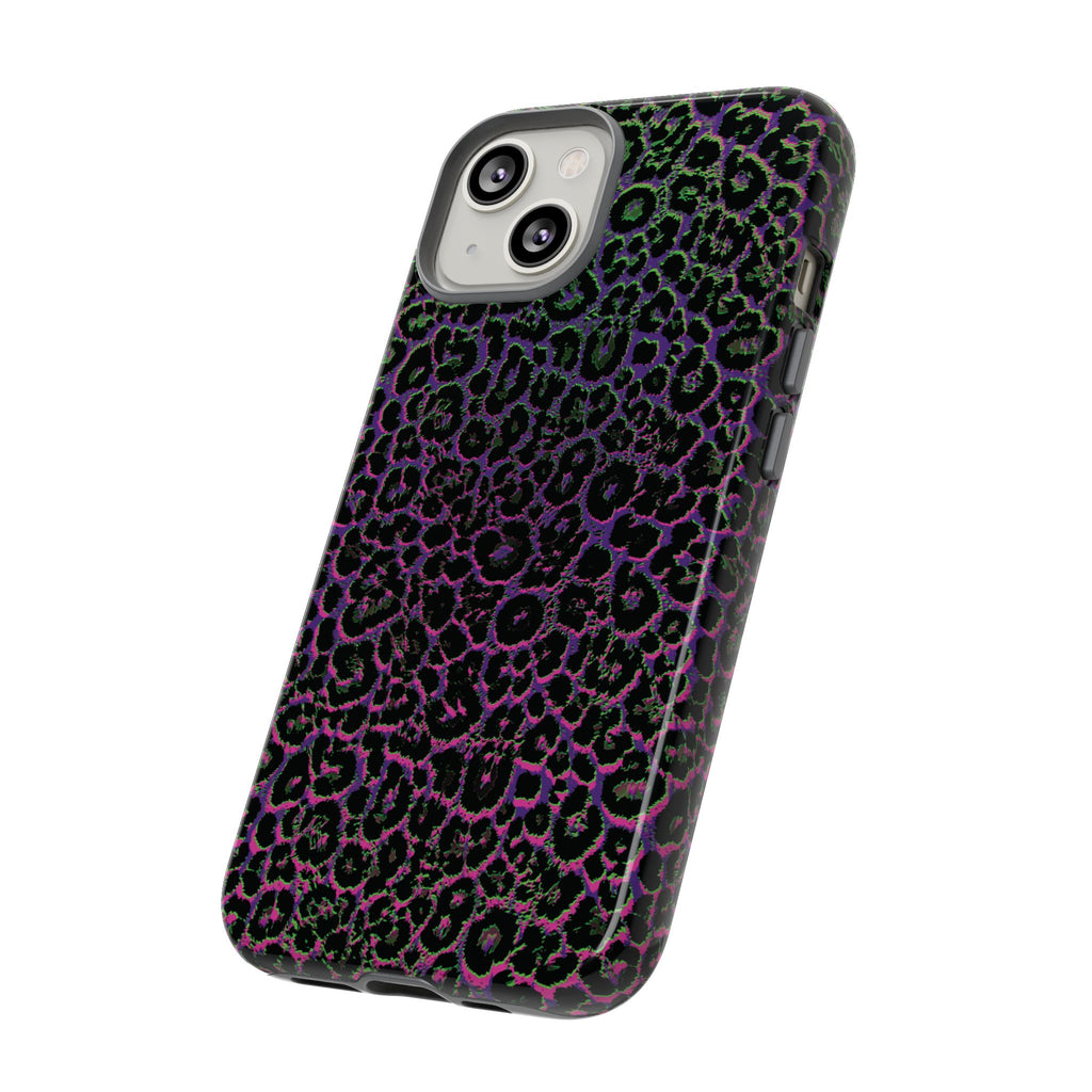 Colorful Leopard Tough Phone Case for iPhone, Galaxy, or Google Pixel