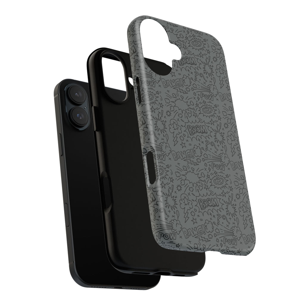 POW BOOM Comics style Tough Phone Case for iPhone, Galaxy, or Google Pixel