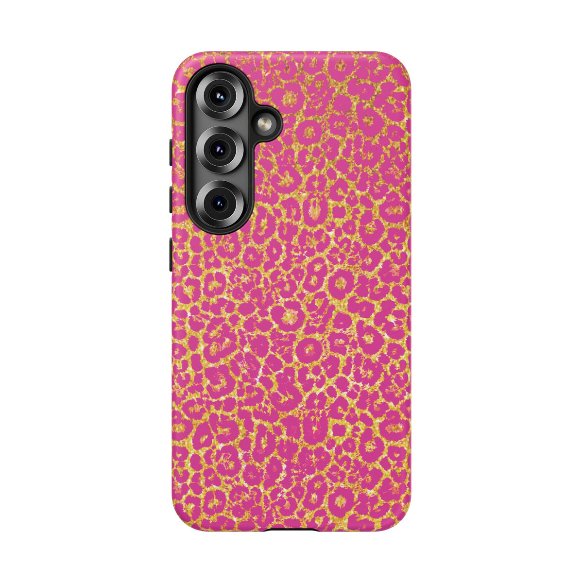 Pink Gold Leopard Tough Case for iPhone, Galaxy, or Google Pixel