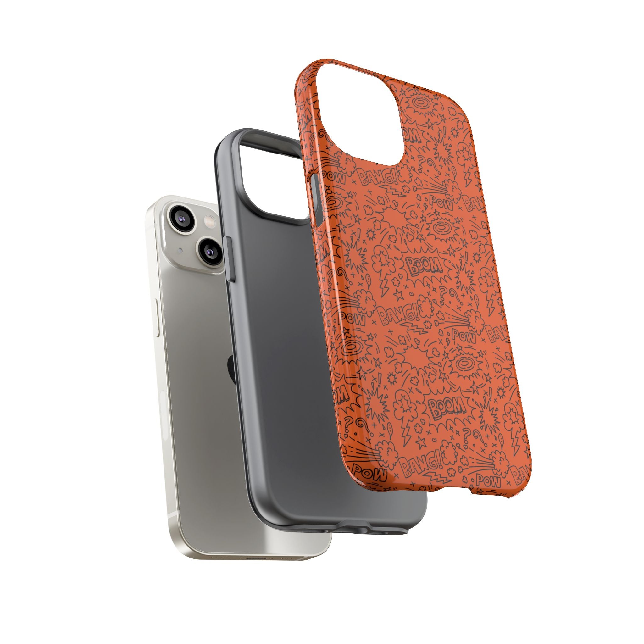 Wow Orange Tough Case for iPhone, Galaxy, or Google Pixel