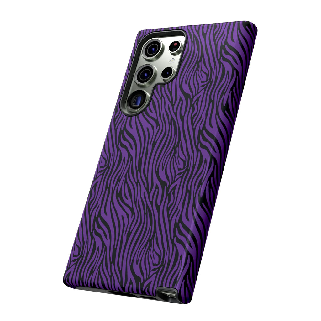 Purple Zebra Tough Phone Case for iPhone, Galaxy, or Google Pixel