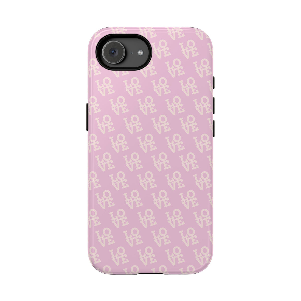 Pink 'LOVE' Pattern Tough Phone Case