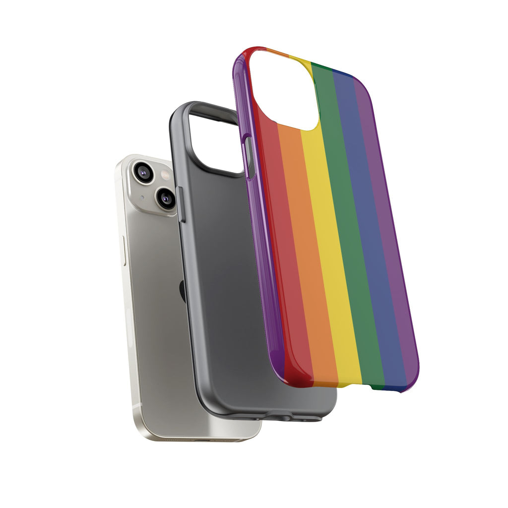LGBTQ Rainbow Flag Tough Phone Case for iPhone, Galaxy, or Google Pixel