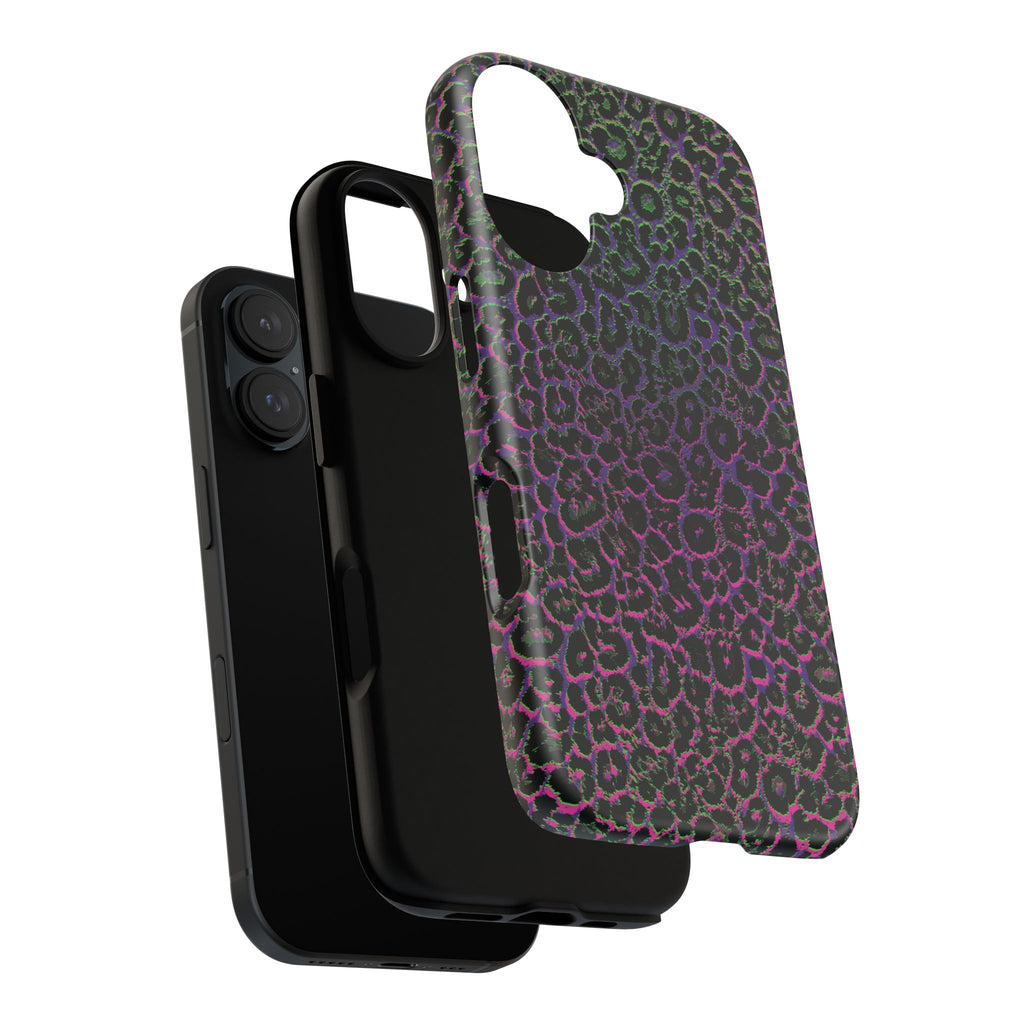 Colorful Leopard Tough Phone Case for iPhone, Galaxy, or Google Pixel
