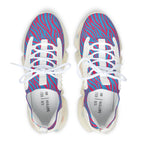 Blue Pink Zebra Women's Mesh Sneakers