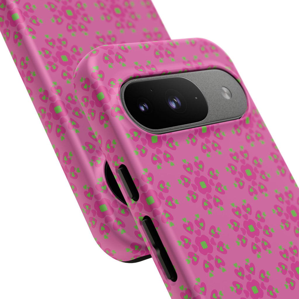 Floresta Heart Pink Tough Phone Case iPhone, Galaxy, or Google Pixel
