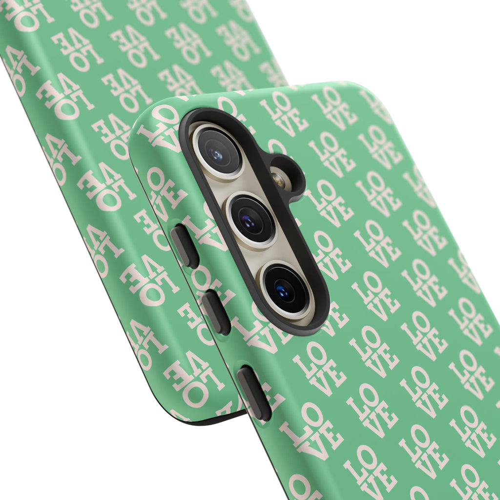 LOVE Aqua Tough Phone Case for iPhone, Galaxy, or Google Pixel