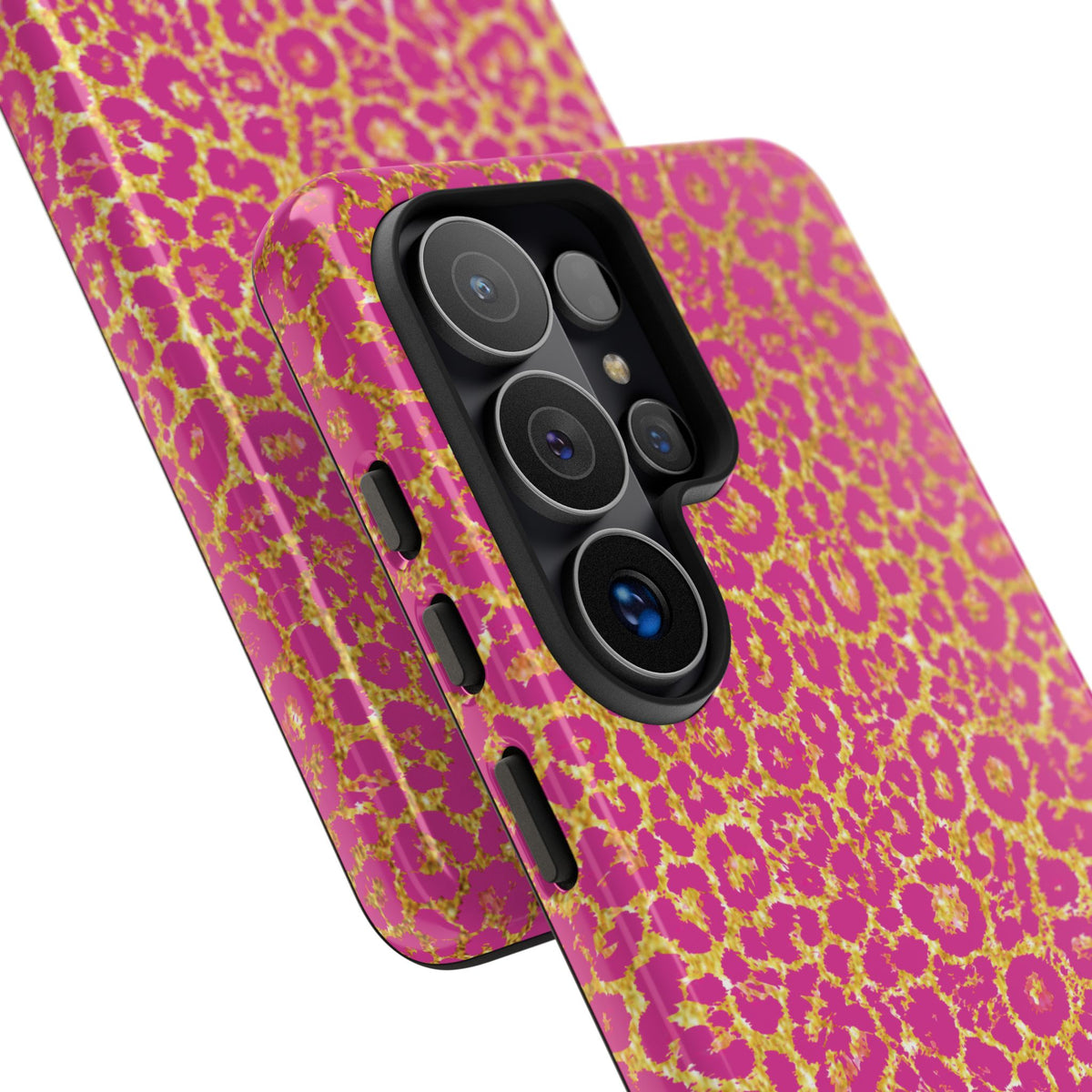 Pink Gold Leopard Tough Case for iPhone, Galaxy, or Google Pixel
