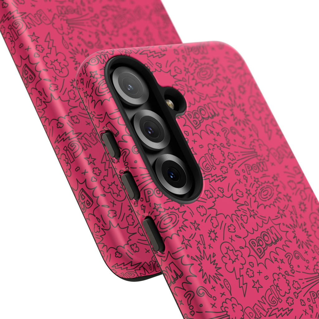 Pink Wow Tough Case for iPhone, Galaxy, or Google Pixel