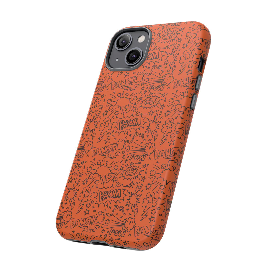Wow Orange Tough Case for iPhone, Galaxy, or Google Pixel