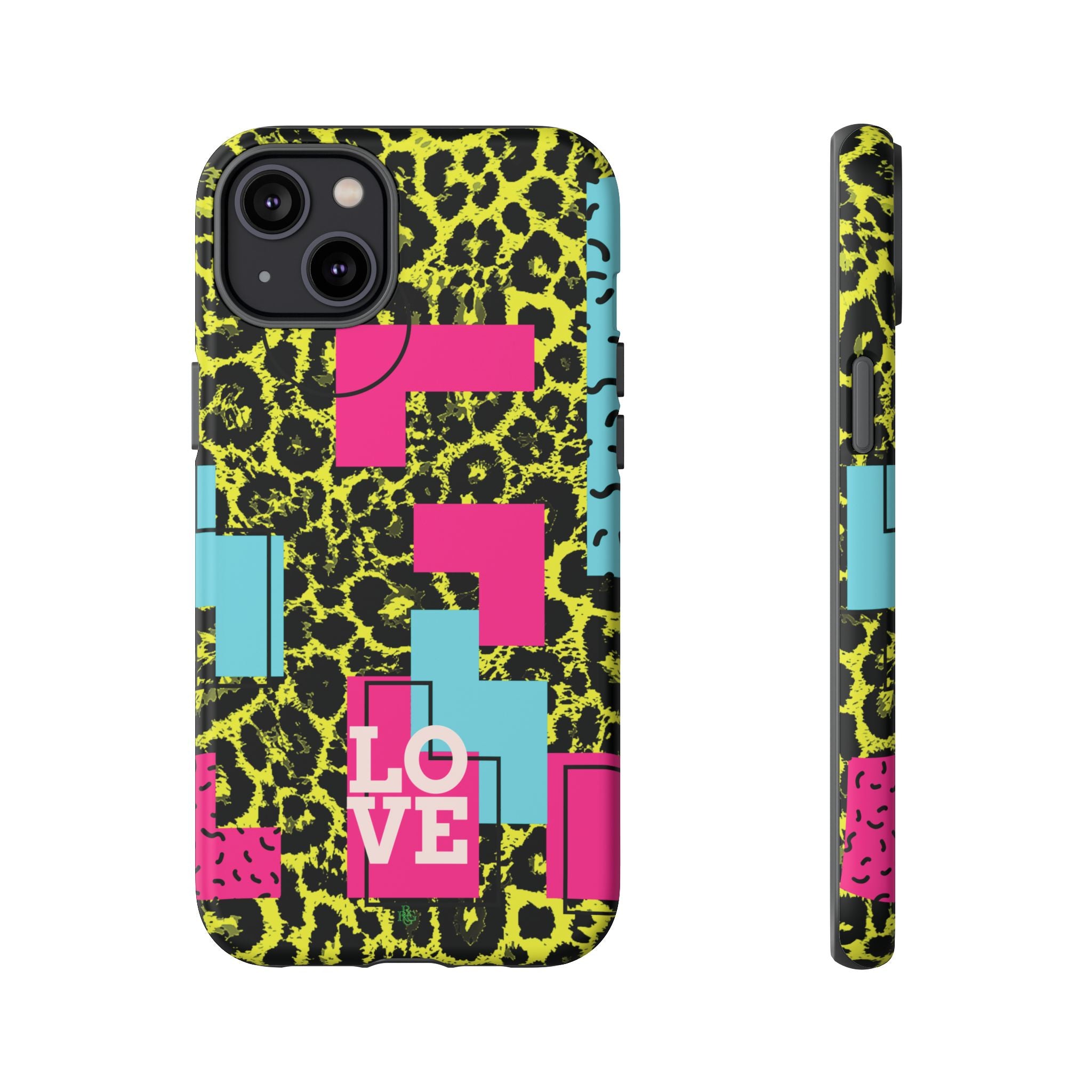 LOVE Neon Yellow RG Phone Case iPhone, Galaxy and Google Tough Cases