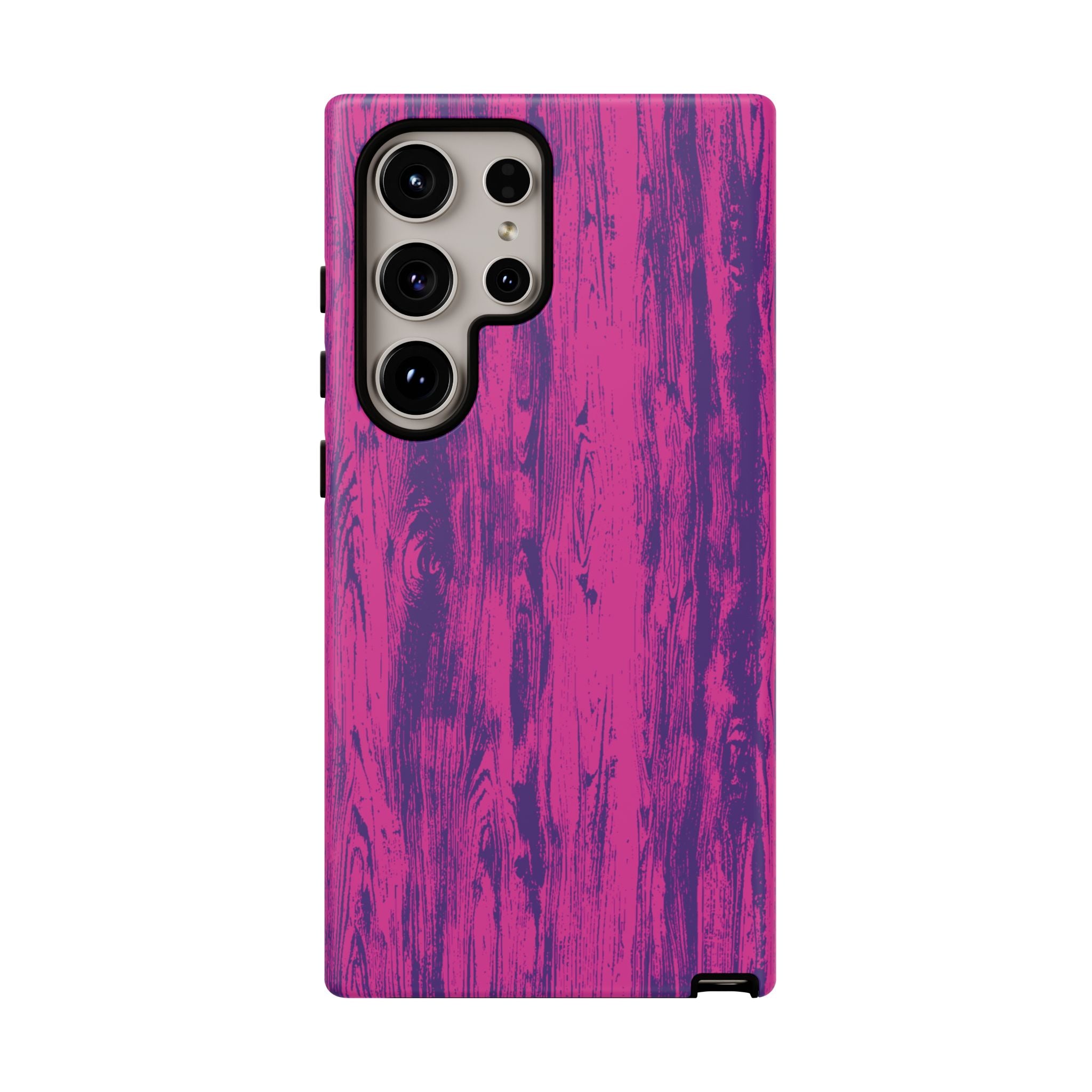 Pink Purple Wood Tough Phone Case iPhone, Galaxy, or Google Pixel