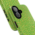 Neon Green Gold Leopard Tough Phone Case iPhone, Galaxy, or Google Pixel