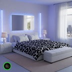 Black and White Leopard Print Comforter