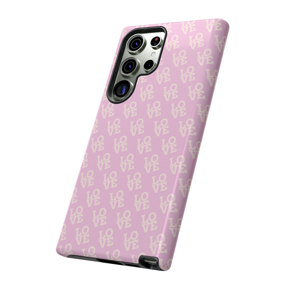 Pink 'LOVE' Pattern Tough Phone Case