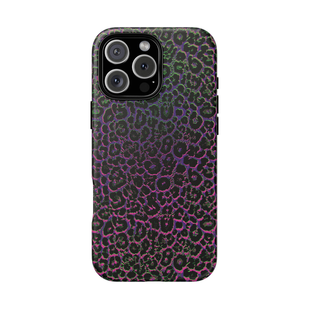 Colorful Leopard Tough Phone Case for iPhone, Galaxy, or Google Pixel