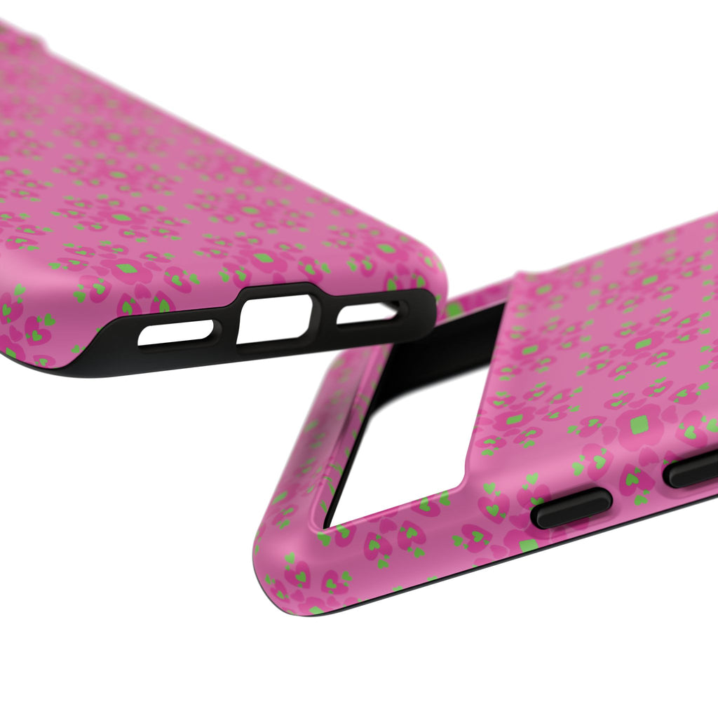 Floresta Heart Pink Tough Phone Case iPhone, Galaxy, or Google Pixel
