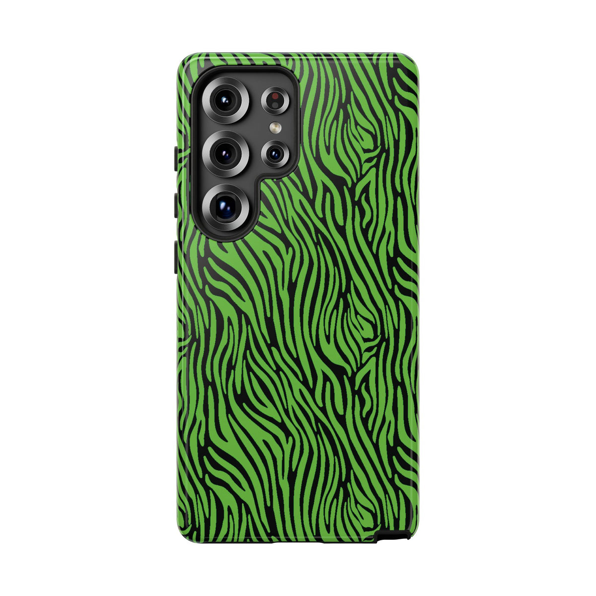 Neon Green Zebra Tough Phone Case iPhone, Galaxy, or Google Pixel