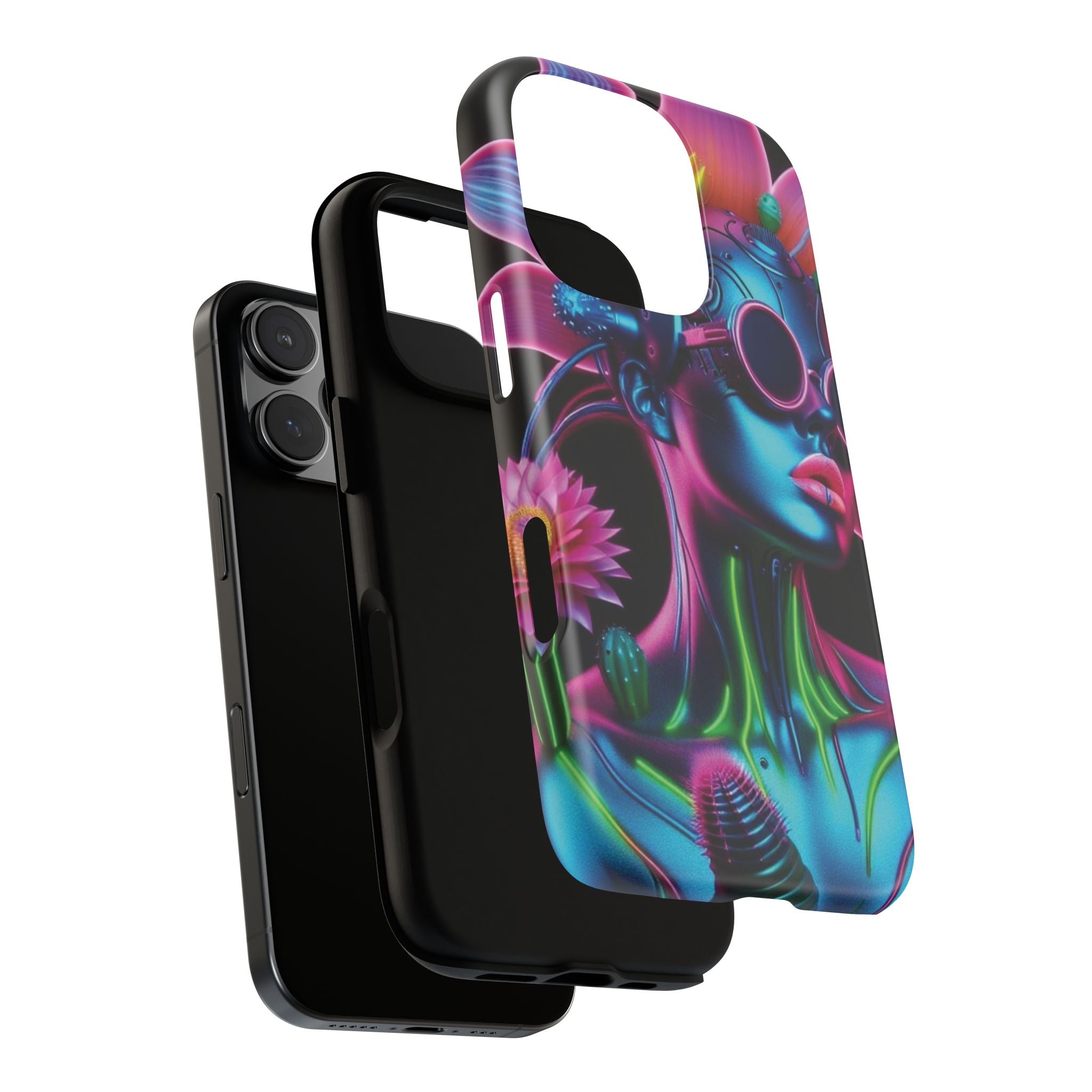 Neon Androgen Cactus Flower Tough Phone Case for iPhone, Galaxy, or Google Pixel
