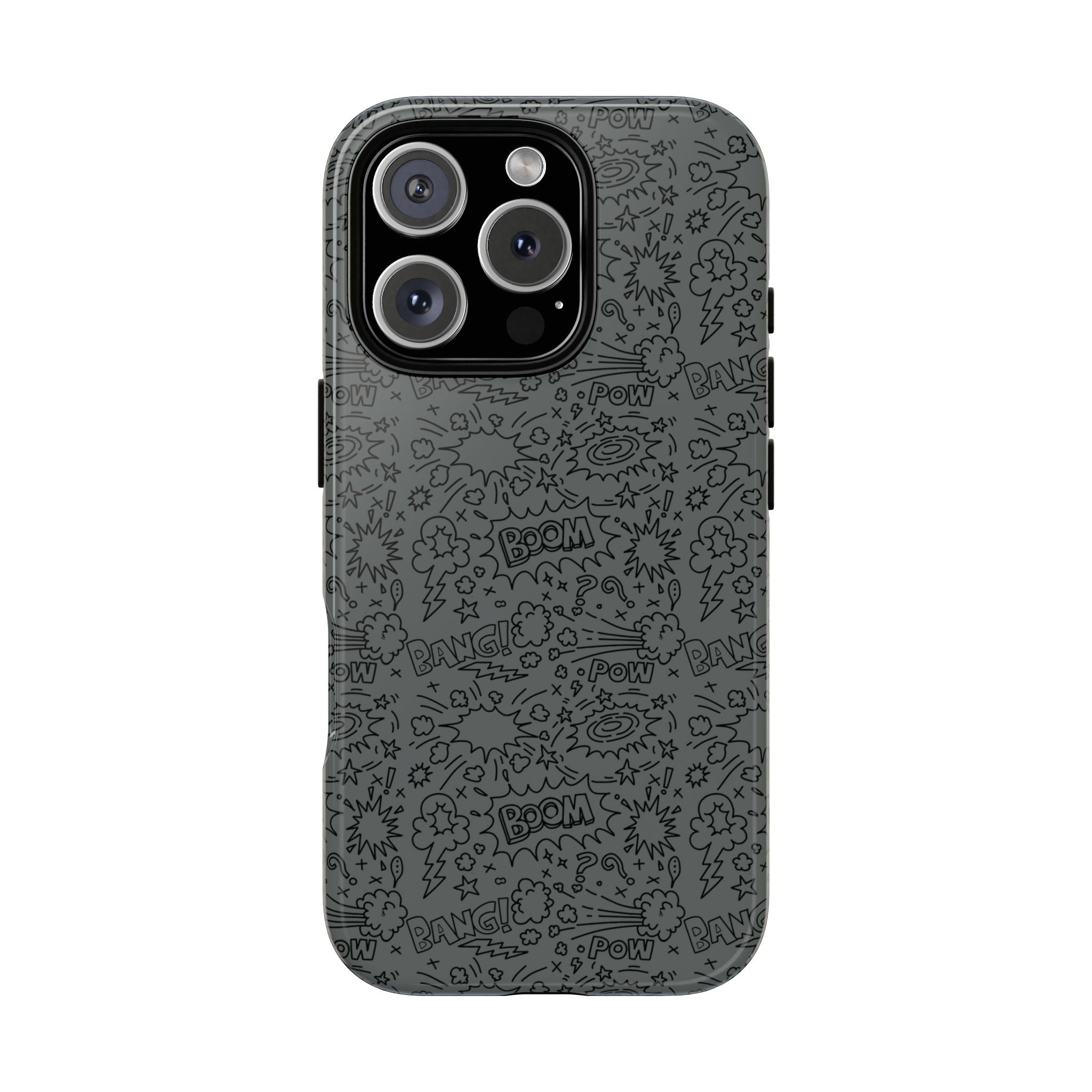 POW BOOM Comics style Tough Phone Case for iPhone, Galaxy, or Google Pixel