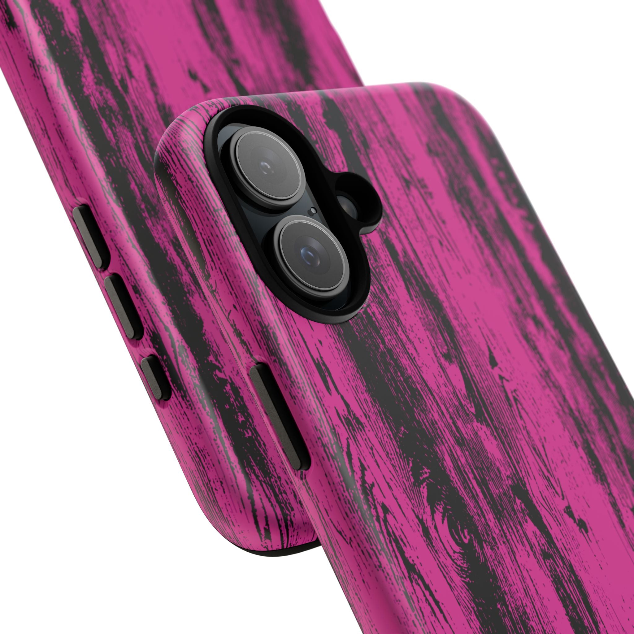 Hot Pink wood print Design Tough Phone Case for iPhone, Galaxy, or Google Pixel