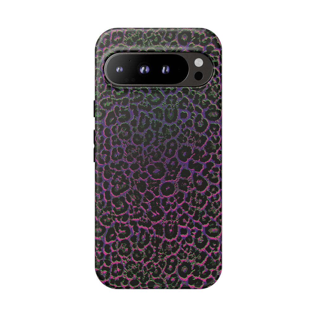 Colorful Leopard Tough Phone Case for iPhone, Galaxy, or Google Pixel