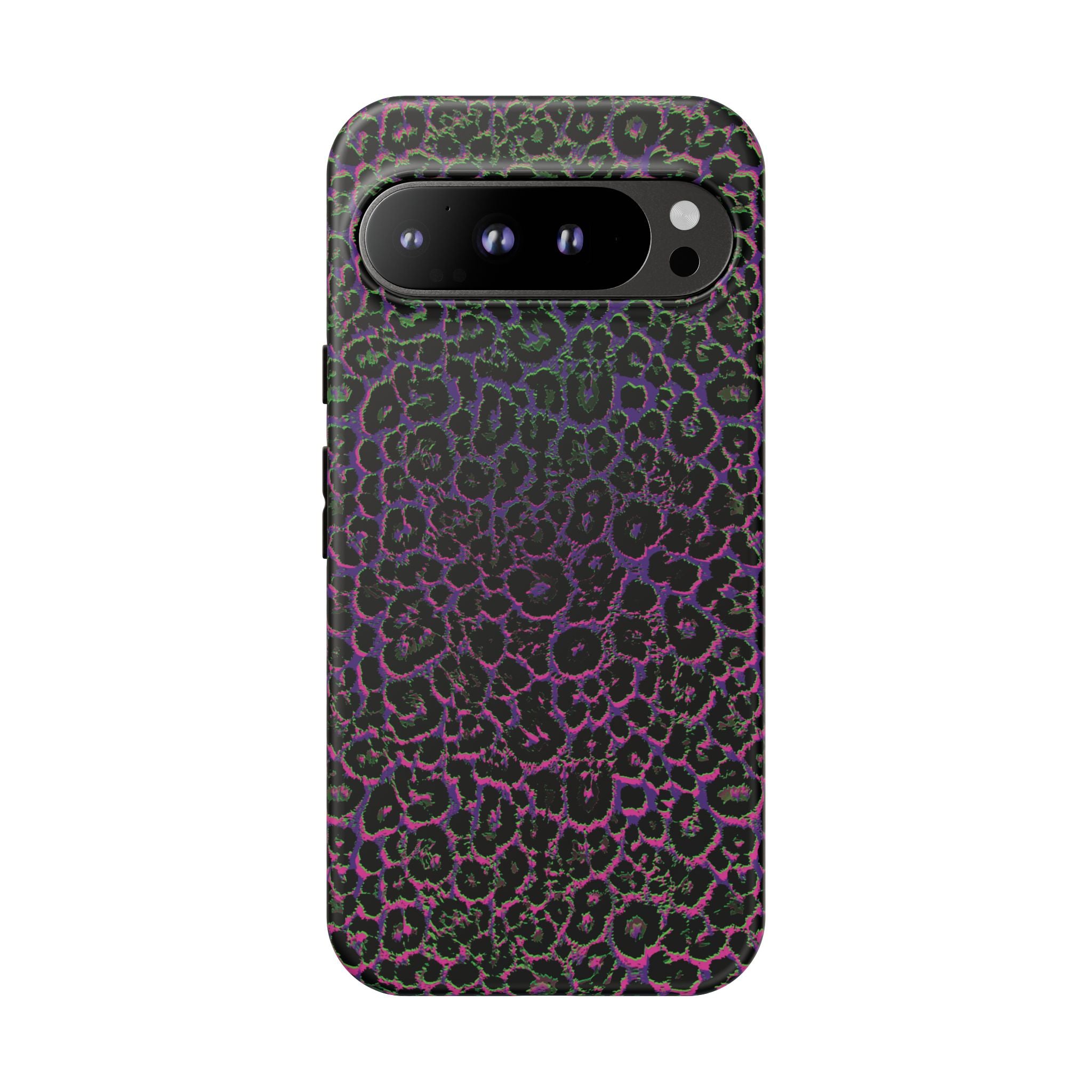 Colorful Leopard Tough Phone Case for iPhone, Galaxy, or Google Pixel