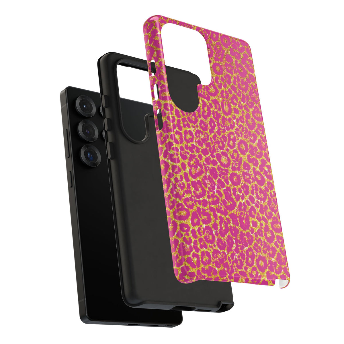 Pink Gold Leopard Tough Case for iPhone, Galaxy, or Google Pixel